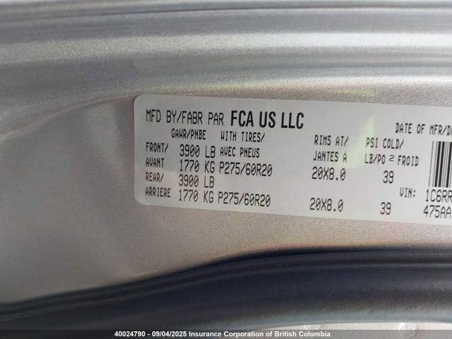 1C6RR7FGXKS731026 RAM 2019