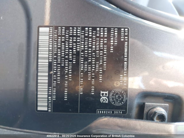 Volkswagen 2021 2021 3VV2B7AX9MM159806 Image 9