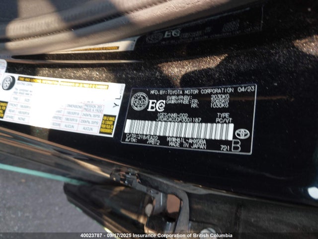 JTDACACU0P3001187 Toyota m20a-fxs, 1vm