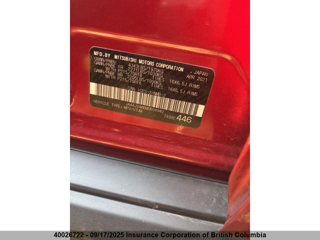 JA4AJVAW6MU604940 Mitsubishi mivec