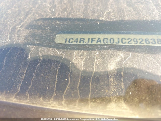 1C4RJFAG0JC292638 Jeep Grand Cherokee