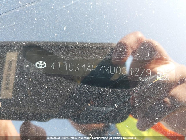 Toyota a25a-fxs 2021 4T1C31AK7MU031279 Image 9