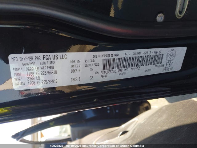 3C4NJDBB7JT114056 Jeep Compass