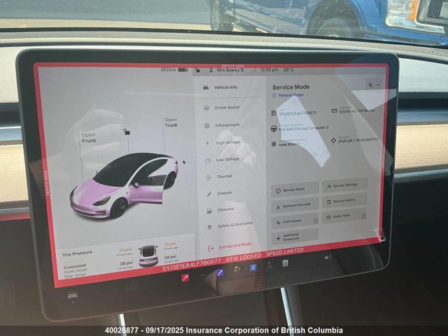 Tesla MODEL 3 2020 5YJ3E1EA4LF780077 Image 7
