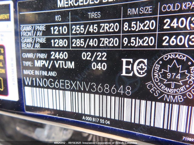 W1N0G6EBXNV368648 Mercedes-Benz m276