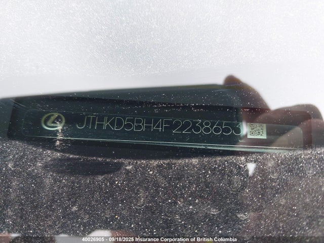 JTHKD5BH4F2238653 Lexus 2zr-fxe+3jm