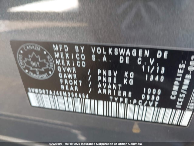 3VWD07AJ4EM396484 Volkswagen Jetta