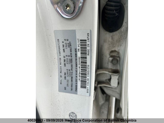 Продаж на аукціоні авто 2021 Mazda 3, vin: JM1BPBAY1M1309982, номер лоту: 40026963
