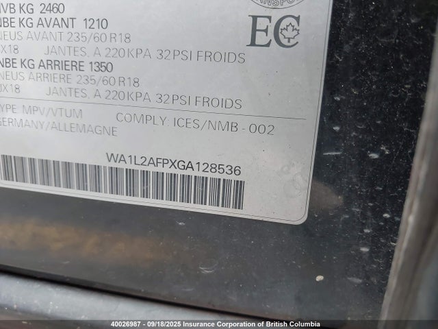WA1L2AFPXGA128536 Audi 2.0t