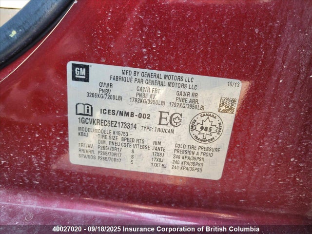 1GCVKREC5EZ173314 Chevrolet l83 - vvt, afm (active fuel management), aluminum