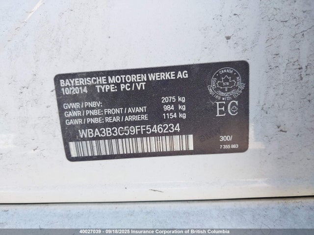 WBA3B3C59FF546234 BMW 328I
