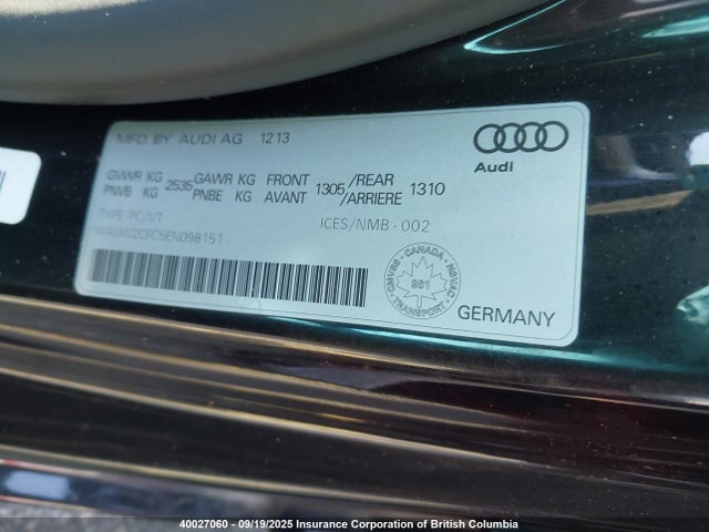 WAUW2CFC5EN098151 Audi S7