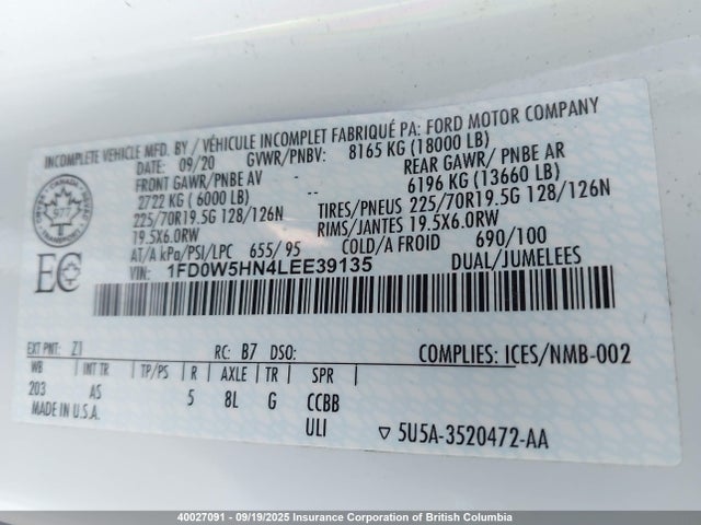 Ford F-550 2020 1FD0W5HN4LEE39135 Image 9