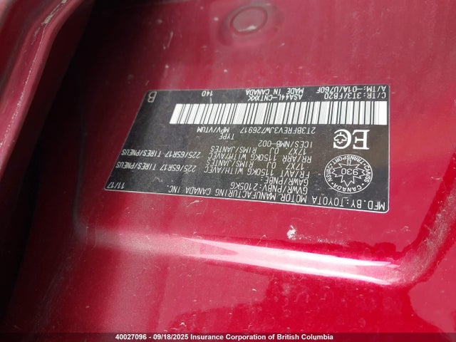 Toyota 2ar-fe 2018 2T3BFREV3JW726917 Image 9