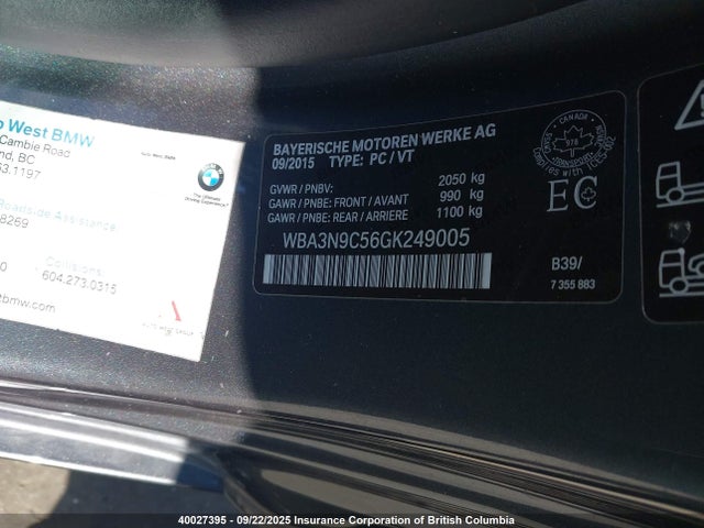 WBA3N9C56GK249005 BMW 428i