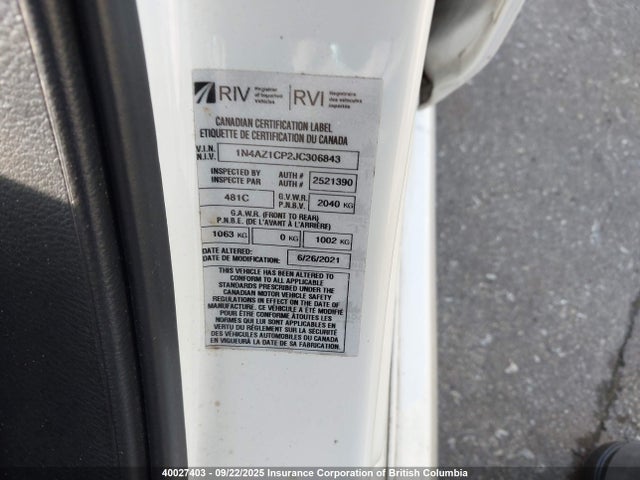 1N4AZ1CP2JC306843 Nissan 2018