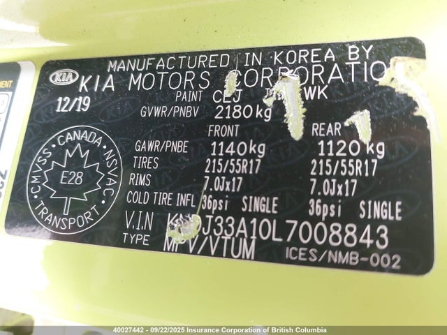 KIA 2020 2020 KNDJ33A10L7008843 Image 9