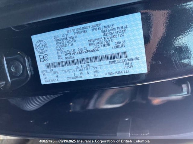 Ford gtdi 2023 1FTFW1E86PKF64036 Image 6
