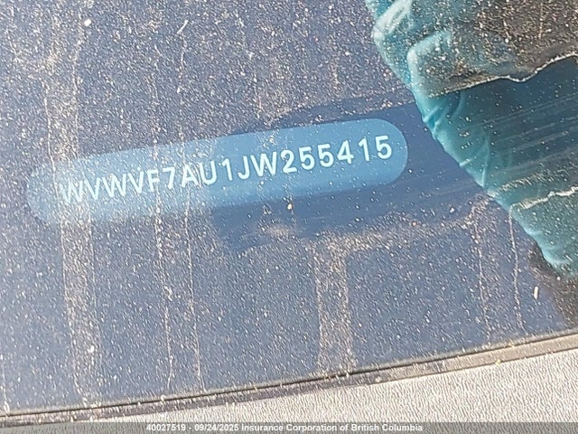 WVWVF7AU1JW255415 Volkswagen 2018