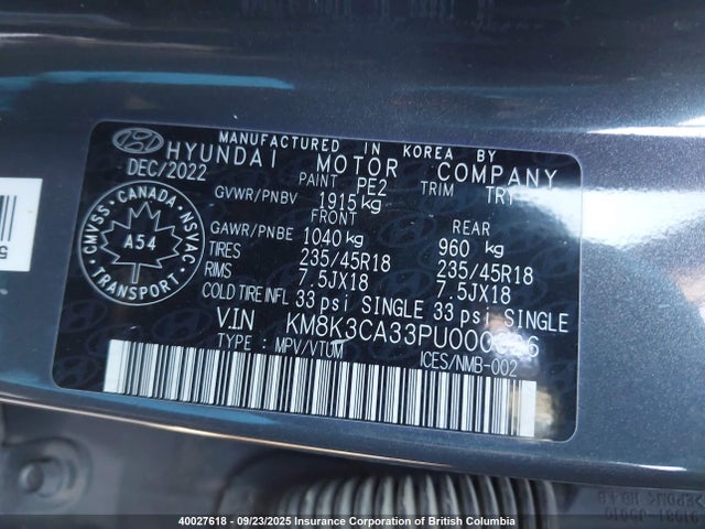 Hyundai Kona 2023 KM8K3CA33PU000826 Image 9