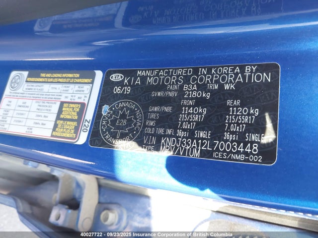 KIA 2020 2020 KNDJ33A12L7003448 Image 9