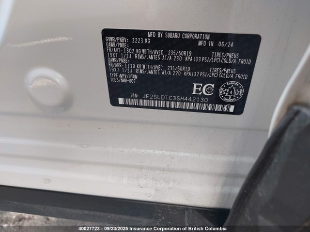 JF2SLDTC3SH442130 Subaru na