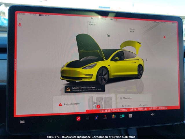 5YJ3E1EA6NF209189 Tesla MODEL 3