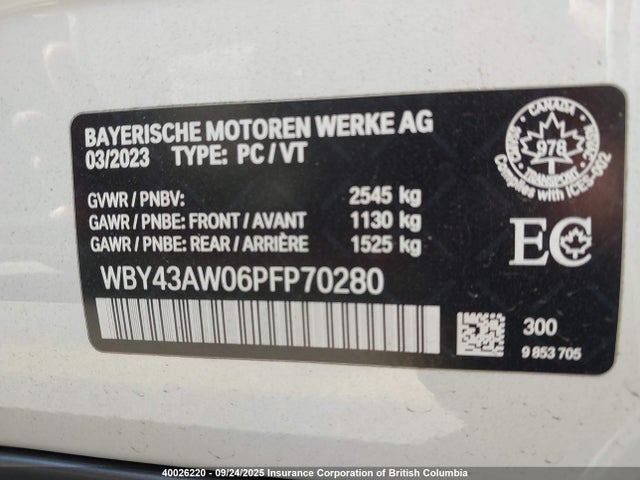 BMW I4 2023 WBY43AW06PFP70280 Image 9