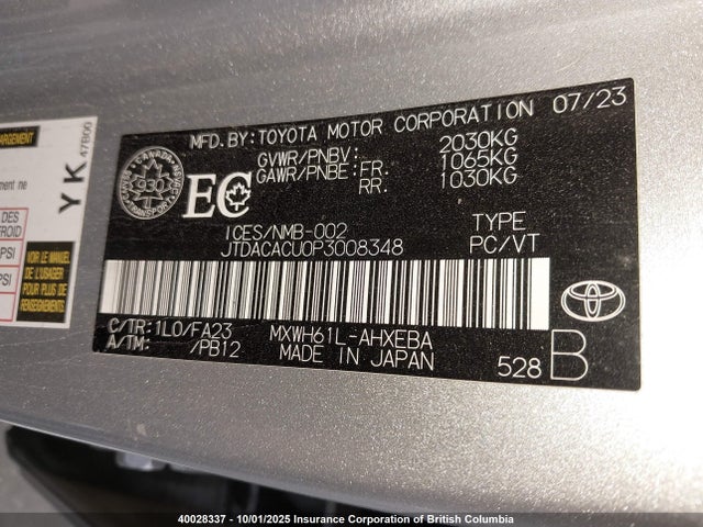 Toyota m20a-fxs, 1vm 2023 JTDACACU0P3008348 Image 9