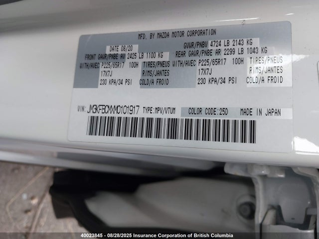 Mazda py cylinder decativation 2021 JM3KFBCMXM0101917 Image 20