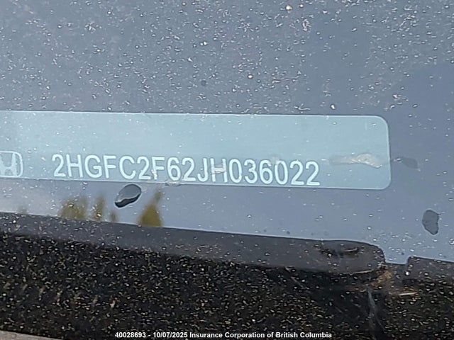 2HGFC2F62JH036022 Honda k20c2