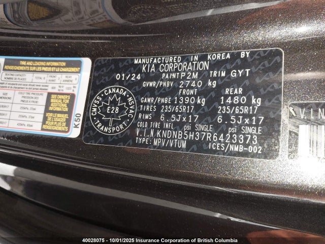 KIA gdi lamda iii 2024 KNDNB5H37R6423373 Image 9