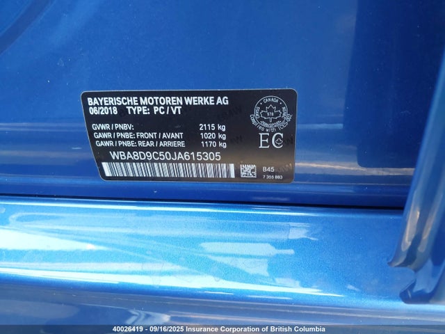BMW 2018 2018 WBA8D9C50JA615305 Image 19