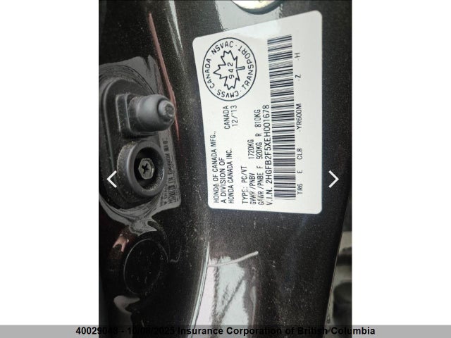Продаж на аукціоні авто 2014 Honda Civic, vin: 2HGFB2F5XEH001678, номер лоту: 40029048