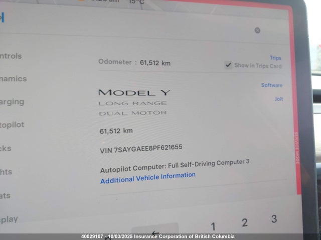 7SAYGAEE8PF621655 Tesla Model Y