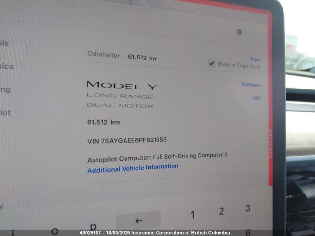 7SAYGAEE8PF621655 Tesla Model Y