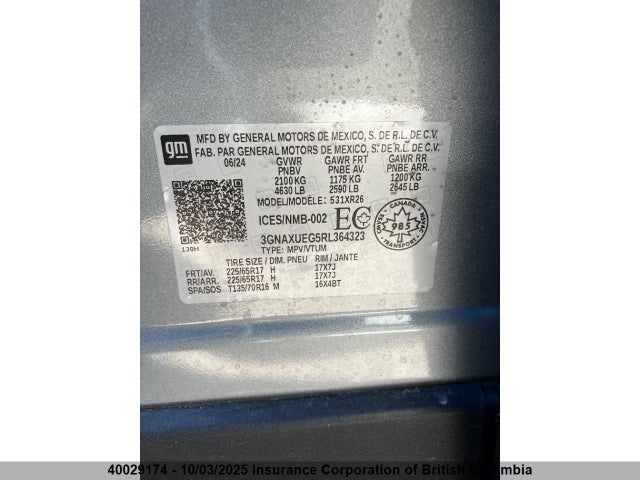 3GNAXUEG5RL364323 Chevrolet lsd