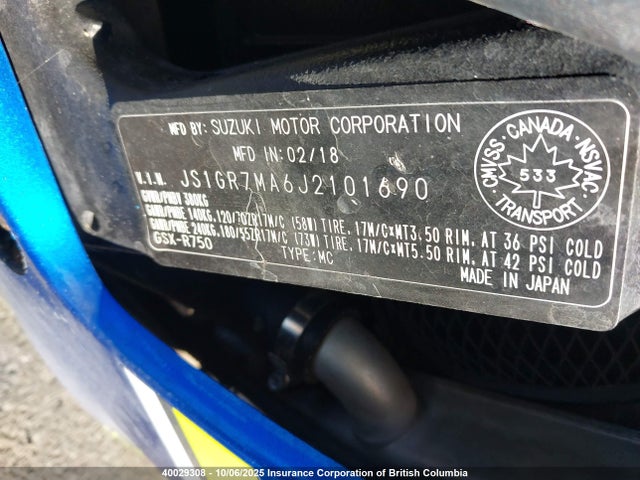 JS1GR7MA6J2101690 Suzuki R747-