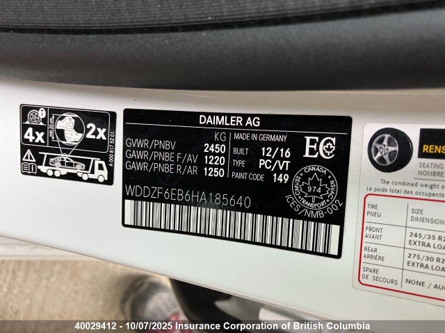 WDDZF6EB6HA185640 Mercedes-Benz m276