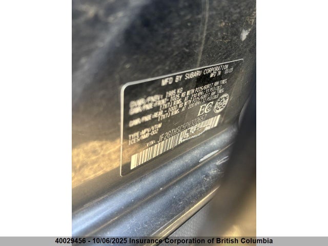 JF2GTHSC5PH322657 Subaru na