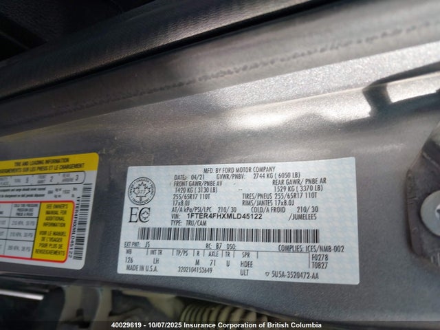 Ford 2021 2021 1FTER4FHXMLD45122 Image 9