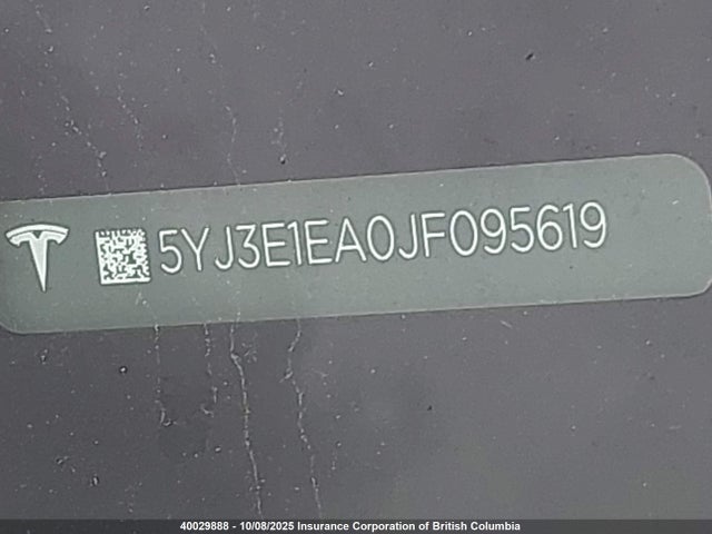 5YJ3E1EA0JF095619 Tesla MODEL 3