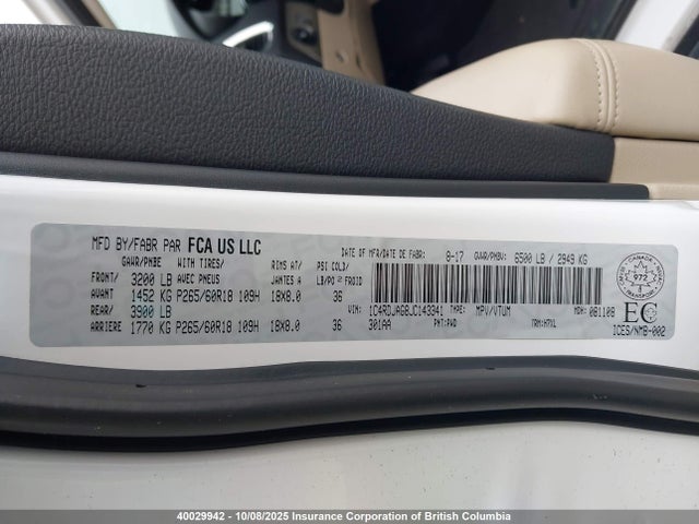 Dodge 2018 2018 1C4RDJAG8JC143341 Image 9