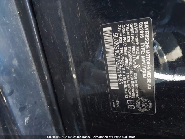 5UXKS4C57G0N14485 BMW X5