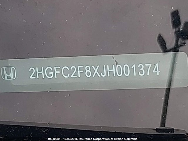 2HGFC2F8XJH001374 Honda k20c2