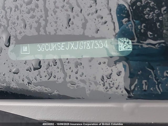 3GCUKSEJXJG187334 Chevrolet l86 - sidi: spark ignited direct injection, vvt: variable valve timing, afm, e85 max, alum