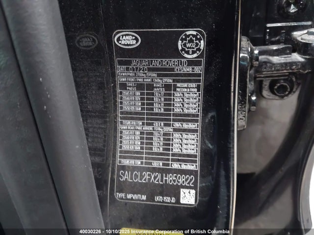 Land Rover aj20p 2020 SALCL2FX2LH859822 Image 9