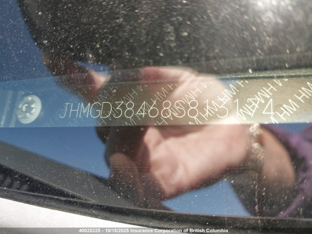 40025225 :رقم المزاد ، JHMGD38468S813174 vin ، 2008 Honda Fit مزاد بيع