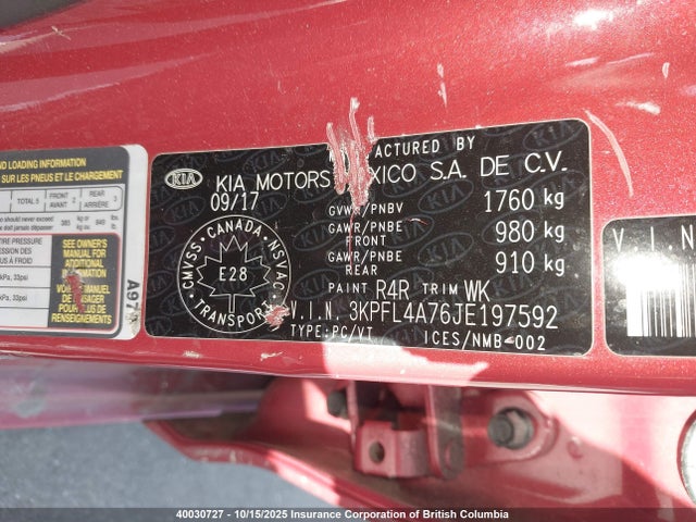 KIA mpi nu 2018 3KPFL4A76JE197592 Image 9