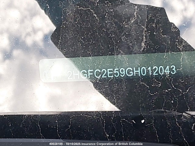 Aukcja sprzedaży 2016 Honda Civic Lx, vin: 2HGFC2E59GH012043, numer aukcji: 40028188